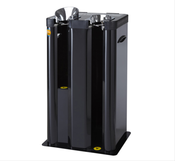 [OP2-BK] Automatic Wet Umbrella Wrapper Packing Machine, Bags Dispenser Holder, Double Slots, EGI Special Color Coating, 200 Long Bags and 200 Short Bags Included (Black)